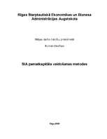 Referāts 'SIA pamatkapitāla veidošanas metodes', 1.