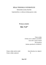 Prakses atskaite 'Prakses atskaite SIA "LT"', 1.