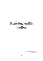 Konspekts 'Konstitucionālās tiesības. 3.daļa', 1.