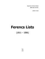 Referāts 'Komponists Ferencs Lists', 1.