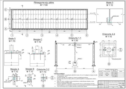 Paraugs 'Divstāvu ēkas starpstāvu pārseguma nesošo tērauda konstrukciju projekts', 54.