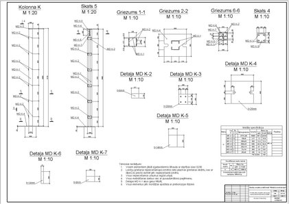 Paraugs 'Divstāvu ēkas starpstāvu pārseguma nesošo tērauda konstrukciju projekts', 55.