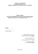 Prakses atskaite 'Atskaite par pirms kvalifikācijas eksāmena un pirms maģistra darba aizstāvēšanas', 1.