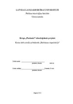 Referāts 'Kroga "Pludmale" tehnoloģiskais projekts', 1.