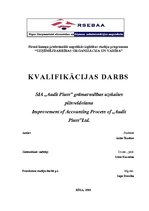 Diplomdarbs 'Grāmatvedības uzskaites pilnveidošana uzņēmumā', 1.