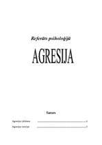 Referāts 'Agresija', 1.