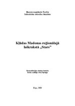 Referāts 'Kļūdas Madonas reģionālajā laikrakstā "Stars"', 1.