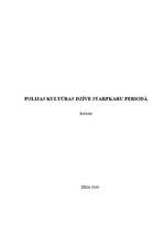 Referāts 'Polijas kultūra starpkaru periodā', 1.