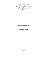 Referāts 'Cilvēka dzīves cikli', 1.