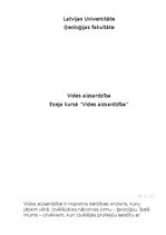 Eseja 'Vides aizsardzība', 1.