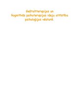 Referāts 'Geštaltterapijas unkognitīvās psihoterapijas ideju attīstība psiholoģijas vēstur', 1.