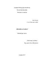 Referāts 'Semiotika un kultūra', 1.