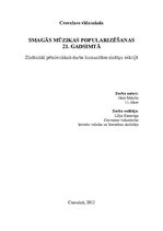 Referāts 'Smagās mūzikas popularizēšana 21.gadsimtā', 1.