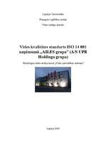 Referāts 'Vides kvalitātes standarts ISO 14 001 uzņēmumā "AILES grupa"', 1.