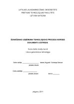 Referāts 'Ēdināšanas uzņēmuma tehnoloģiskā procesa norises dokumentu izstrāde', 1.