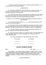 Paraugs 'Contract on Tenancy of Equipment', 2.