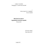 Referāts 'Mācīšanās traucējumi logopēdiskās korekcijas aspektā', 1.