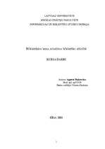 Referāts 'Bibliotekāra loma mūsdienu bibliotēku attīstībā', 1.