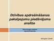 Prezentācija 'Dzīvības apdrošināšanas pakalpojumu piedāvājuma analīze', 1.