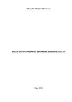 Referāts 'Valsts vara kā piespiedu mehānisms autoritārā valstī', 1.