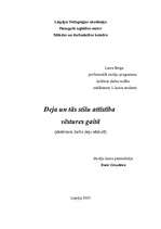 Referāts 'Deja un tās stilu attīstība ', 1.