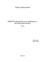 Referāts 'LPSR 1977.gada Konstitūcija un tās salīdzinājums ar iepriekšējām Konstitūcijām', 1.