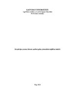 Konspekts 'Adaptācijas process bērnam uzsākot gaitas pirmsskolas izglītības iestādē', 1.