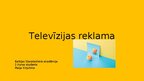Prezentācija 'Televīzijas reklāma', 1.