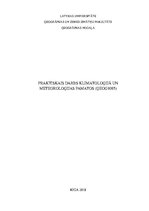 Prakses atskaite 'Praktiskais darbs klimatoloģijā', 1.