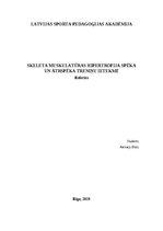 Referāts 'Skeleta muskulatūras hipertrofija spēka un ātrspēka treniņu ietekmē', 1.