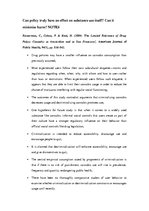Konspekts 'Can Policy Truly Have an Effect on Substance Use Itself? Can It Minimize Harm?', 1.