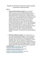 Konspekts 'Konspekts par Francijas un Lietuvas konstitūcijās noteikto prezidenta un parlame', 1.