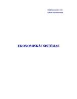 Referāts 'Ekonomiskās sistēmas', 1.
