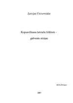 Konspekts 'Latviešu folklora', 1.