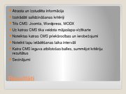 Paraugs 'Saturu pārvaldības sistēmu izvēle Web lapu izstrādē', 28.