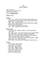 Konspekts 'Curriculum Vitae', 1.