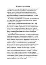 Eseja 'Transporta loma loģistikā', 1.