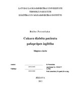 Diplomdarbs 'Cukura diabēta pacientu pašaprūpes izglītība', 1.