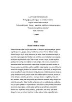 Eseja 'Manas bērnības rotaļas', 1.