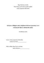 Referāts 'Latvijas un Beļģijas māsu izdegšanas sindroma izpausmju un to ietekmējošo faktor', 1.