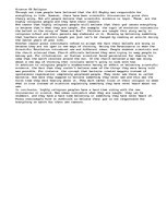 Eseja 'Science VS. Religion, Honors English Class, Creative Writing Project', 1.