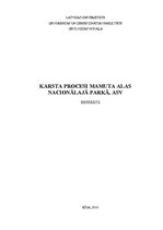 Referāts 'Karsta procesi Mamuta alas Nacionālajā parkā, ASV', 1.