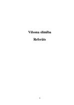 Referāts 'Vilsona slimība', 1.