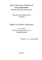 Eseja 'Firmu un valdību attiecības', 1.