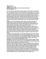 Eseja 'Rober B.Parker "Judas Goat"', 1.