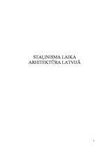 Konspekts 'Staļinisma laika arhitektūra Latvijā', 1.