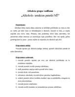 Referāts 'Alkohols - iemācies pateikt "Nē"', 1.