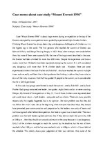 Eseja 'Case Memo about Case Study "Mount Everest-1996"', 1.