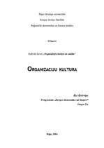 Referāts 'Organizāciju kultūra', 1.