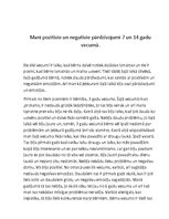 Eseja 'Mani pozitīvie un negatīvie pārdzīvojumi 7 un 14 gadu vecumā', 1.